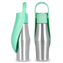 PETSWOL Stainless Steel Leak-Proof Pet Drinking Bottle - Green
