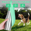 PETSWOL Stainless Steel Leak-Proof Pet Drinking Bottle - Green