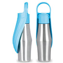 PETSWOL Stainless Steel Leak-Proof Pet Drinking Bottle - Blue