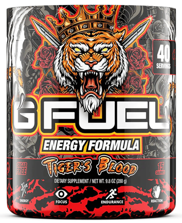 G Fuel Energy Formula: The Official Drink of Esports - Tiger's Blood (240g) x 40 Servings