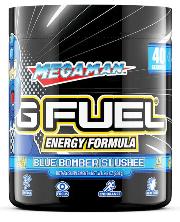 G Fuel Energy Formula: The Official Drink of Esports - Megaman Blue Bomber Slushie (240g) x 40 Servings