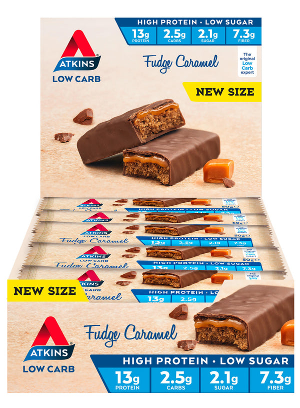 Atkins Advantage Bars - Fudge Caramel (Box of 15 x 50g)