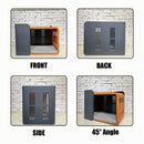 Zoomies Pet House With Two Cushions - Grey & Orange