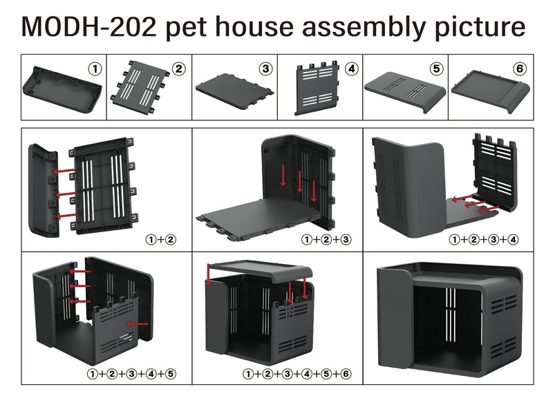 Zoomies Pet House With Two Cushions - Dark Grey