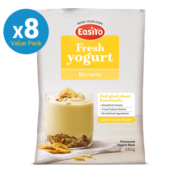 EasiYo: Everyday Range Yogurt Base Banana 230g (8 Pack)