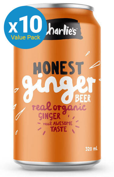 Charlie's Honest Ginger Beer - 320ml (10 Pack)