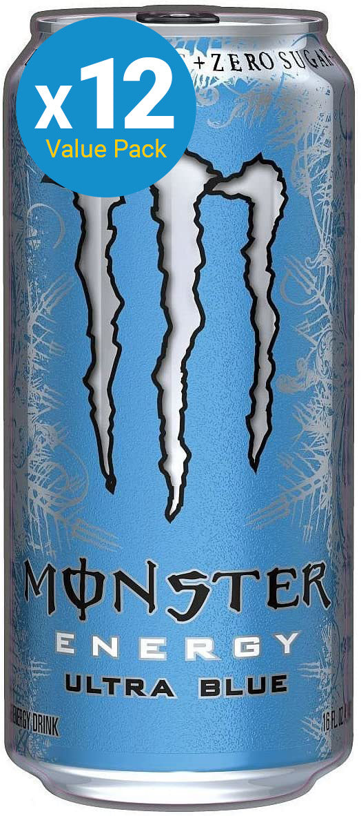Monster Energy Ultra Blue 500ml (12 Pack) (Pack of 12)