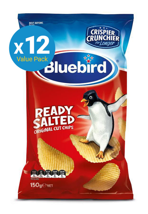 Bluebird Original Cut 150g - Ready Salted (12 Pack)