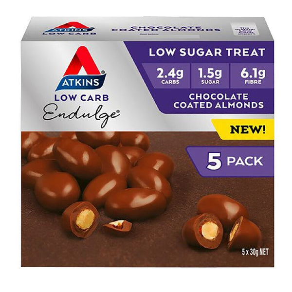 Atkins Endulge Chocolate Coated Almonds 30g (5 Pack) (Box of 5)