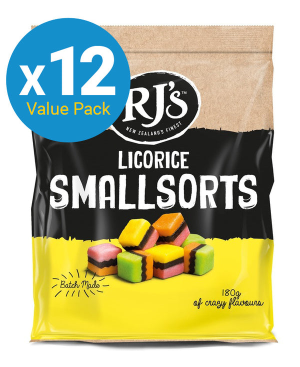 RJ's Licorice Smallsorts 180g (12 pack)