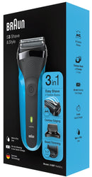Braun: Series 3 Shave & Style Wet & Dry Shaver - Black/Blue (310BT)