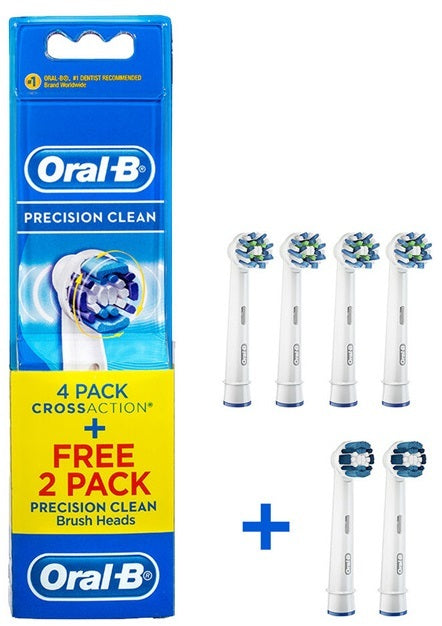 Oral-B: CrossAction + Precision Clean Brush Head Refill Pack (EB50-4PC)