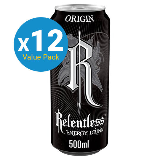 Relentless: Original Energy Drink - 500ml (12 Pack)