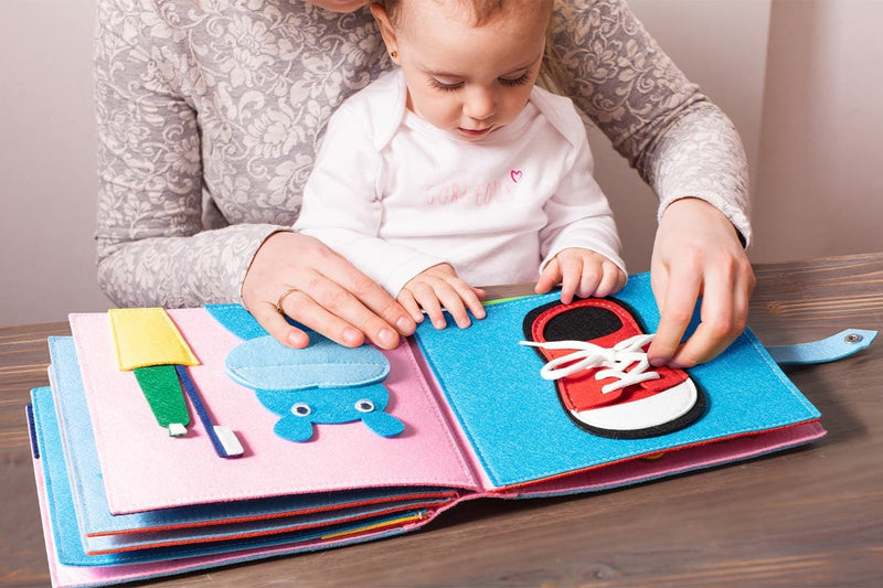 Sensory Felt Montessori Quiet Busy Board Book by Kogan