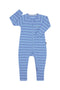 Bonds: Ribbed Zip Wondersuit - Blue Striped - (Size 00)