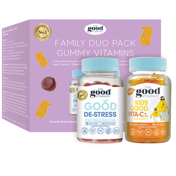 The Good Vitamin Co: Family Duo Pack (Kids Vita-C x 1 + Ashwagandha x 1)