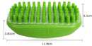 PETSWOL Dog Bath Grooming Brush with Removable Baffle - Green