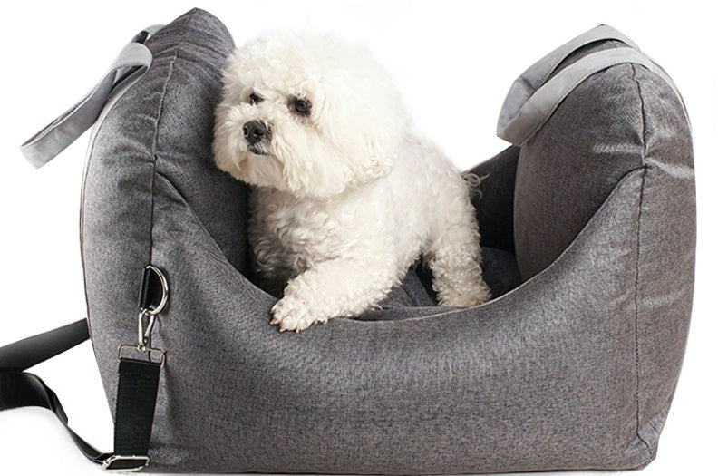 PETSWOL Portable Pet Travel Bed with Safety Harness