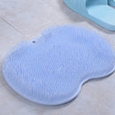 COMFEYA Anti-Slip Silicone Wall Mounted Foot and Back Scrubber - Blue (2 Pack)