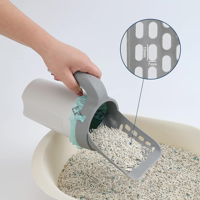 PETSWOL Cat Litter Scoop with Holder