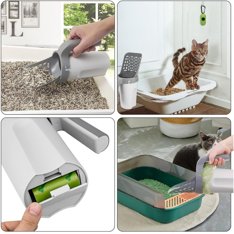 PETSWOL Cat Litter Scoop with Holder