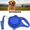 PETSWOL 3-in-1 Dog Leash with Water Bottle & Foldable Bowl - Blue