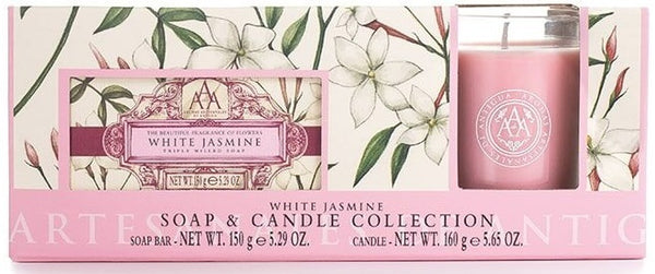 Aromas Artesanales De Antigua: Soap & Candle Set - White Jasmine