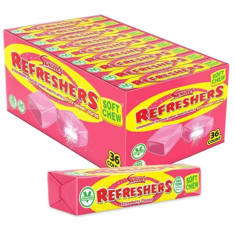 Swizzels Refresher Stickpack Strawberry Stick - 43g (36 Pack)