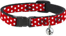 Disney: Minnie Mouse Breakaway Cat Collar with Bell - Polka Dots