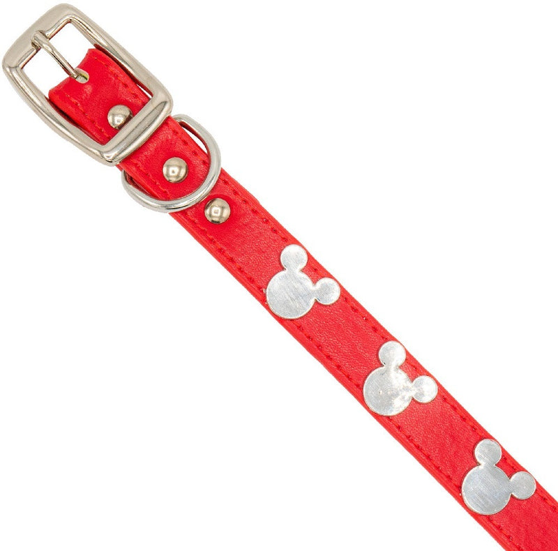 Disney: Mickey Mouse Icon Vegan Leather Dog Collar - Large (2.5cm Wide)