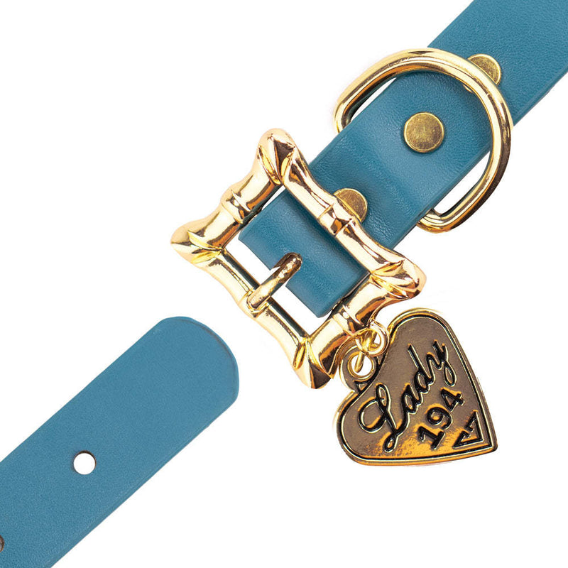 Disney: Lady & the Tramp Heart Charm Vegan Leather Dog Collar - Medium (1.9cm Wide)