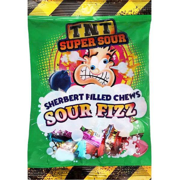 TNT Sour Fizz Sherbet Filled Chews Bulk Bag 1kg