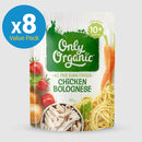 Only Organic: Chicken Bolognese Pouch (8 x 170g)