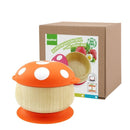 Haakaa: Wooden Mushroom Bowl with Suction Base - Orange