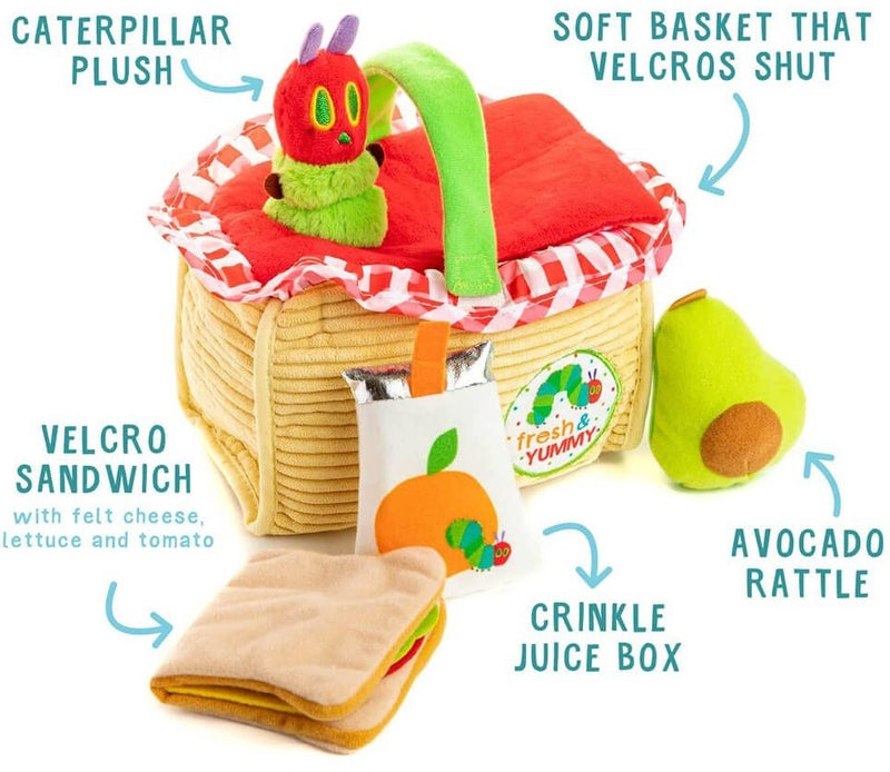 The World of Eric Carle: The Very Hungry Caterpillar Picnic Basket Plush Playset (7 Piece Set)