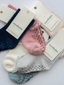 Woolbabe: Merino & Organic Cotton Sleepy Socks - Pebble (NB - 3 Months)