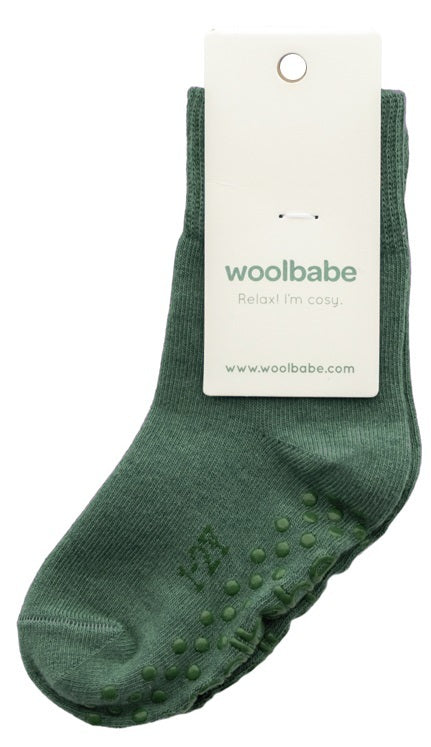 Woolbabe: Merino & Organic Cotton Sleepy Socks - Pine (2-4 Years)