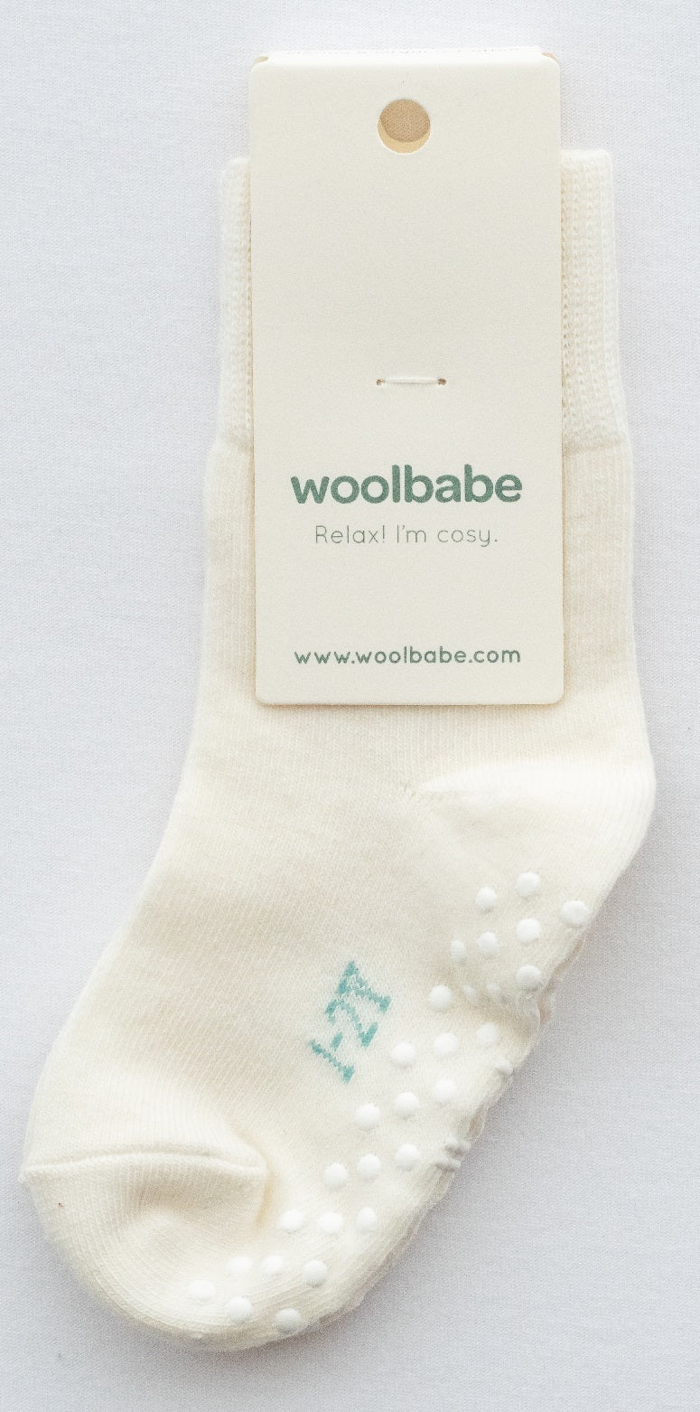 Woolbabe: Merino & Organic Cotton Sleepy Socks - Natural (2-4 Years)