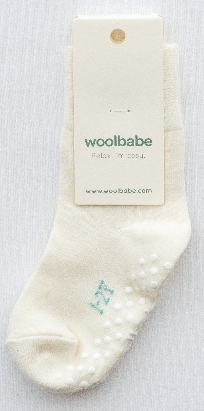 Woolbabe: Merino & Organic Cotton Sleepy Socks - Natural (3-12 Months)