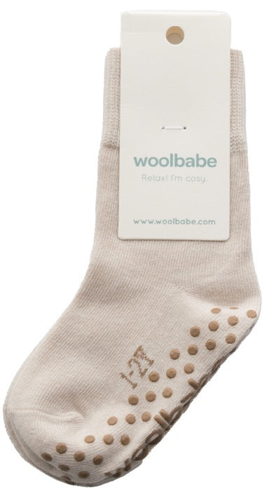 Woolbabe: Merino & Organic Cotton Sleepy Socks - Dune (2-4 Years)