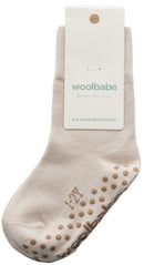 Woolbabe: Merino & Organic Cotton Sleepy Socks - Dune (NB - 3 Months)