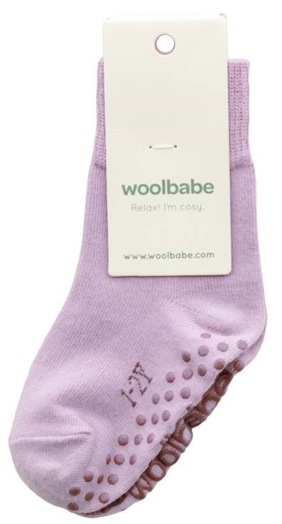 Woolbabe: Merino & Organic Cotton Sleepy Socks - Mauve (1-2 Years)