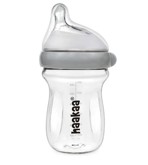 Haakaa: Gen.3 Glass Bottle - 180ml (Grey)