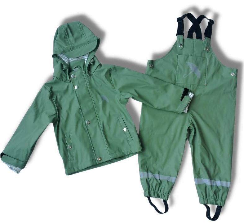Brolly Sheets: Waterproof Overalls - Sage (Size 5) in Green