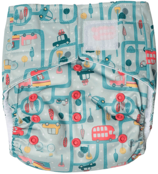 Snazzi Pants: All in One Reusable Nappy - Busy Street
