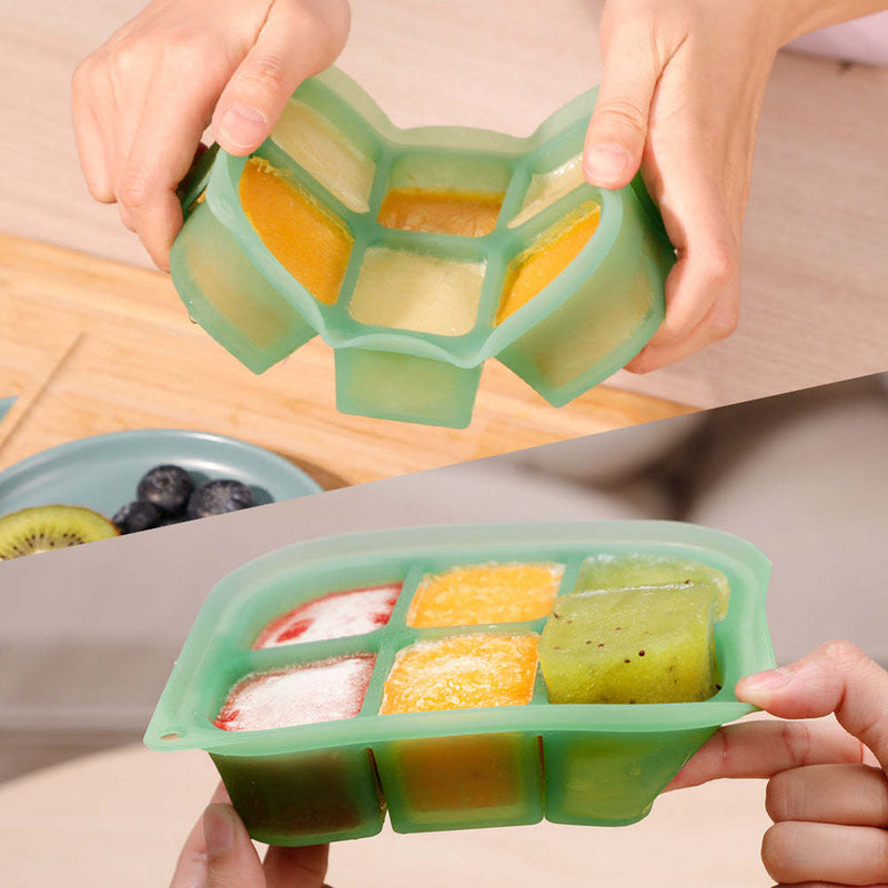 Haakaa: Easy-Freeze Tray - Pea Green (6 Compartments)