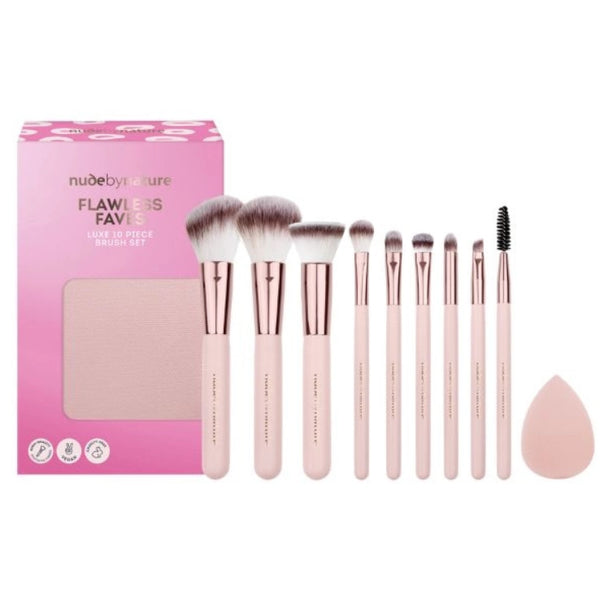 Nude by Nature: Flawless Faves Brush Set (10pc Set)
