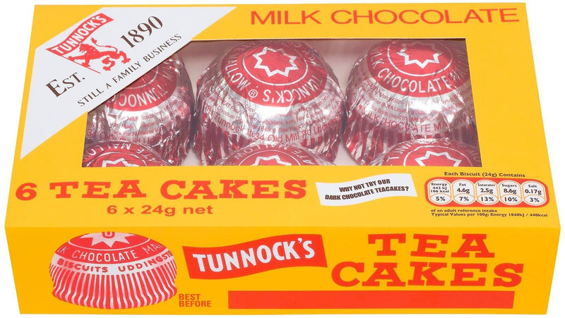 Tunnocks: Milk Chocolate Tea Cakes - 24g (Pack of 12) (12 Pack)