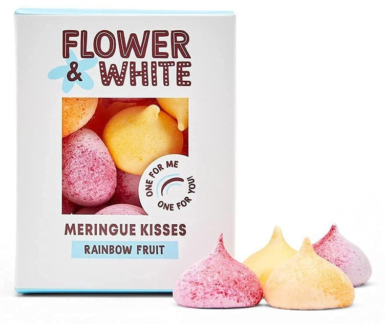 Flower And White: Rainbow Fruit Meringue Drops - 100g