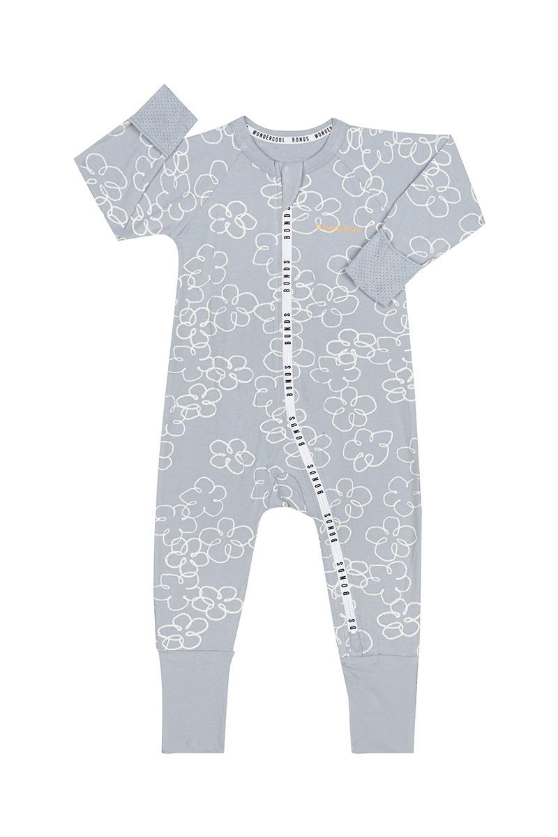 Bonds: Wondercool Zip Wondersuit - Daily Daisy Goosebumps Grey (Size 0000) (Premature)